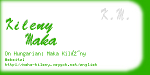 kileny maka business card